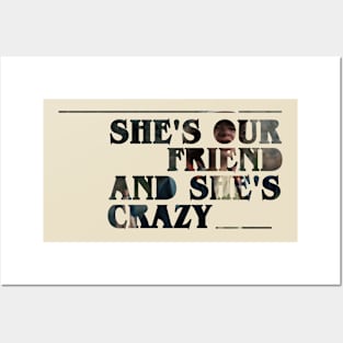 She's our friend and she's crazy! Posters and Art